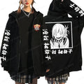 Hot Anime Himiko Toga Anime Print Zipper Hoodies For Women/Men Fashion Streetwear Hooded Pullovers Long Sleeve Zip Sweatshirts