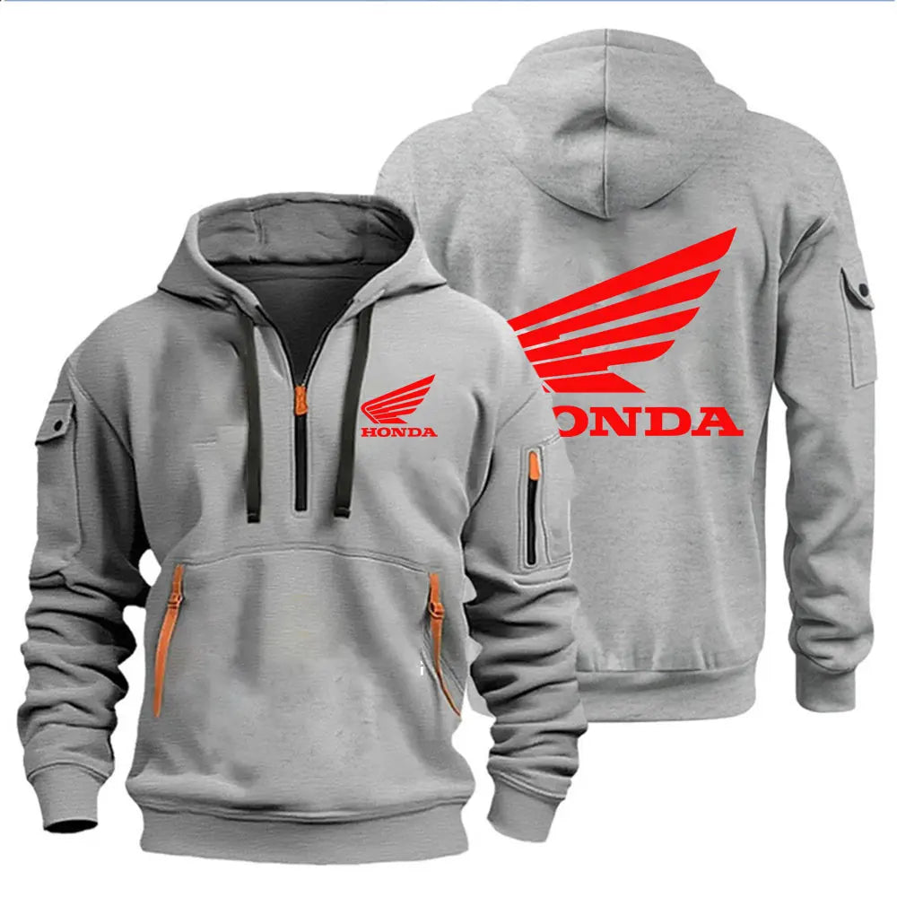 Men's Hoodies Motorcycle Jackets Wings Logo Printed Sweatshirt Pullover Trendy Motorcycle Jackets for Autumn and Winter