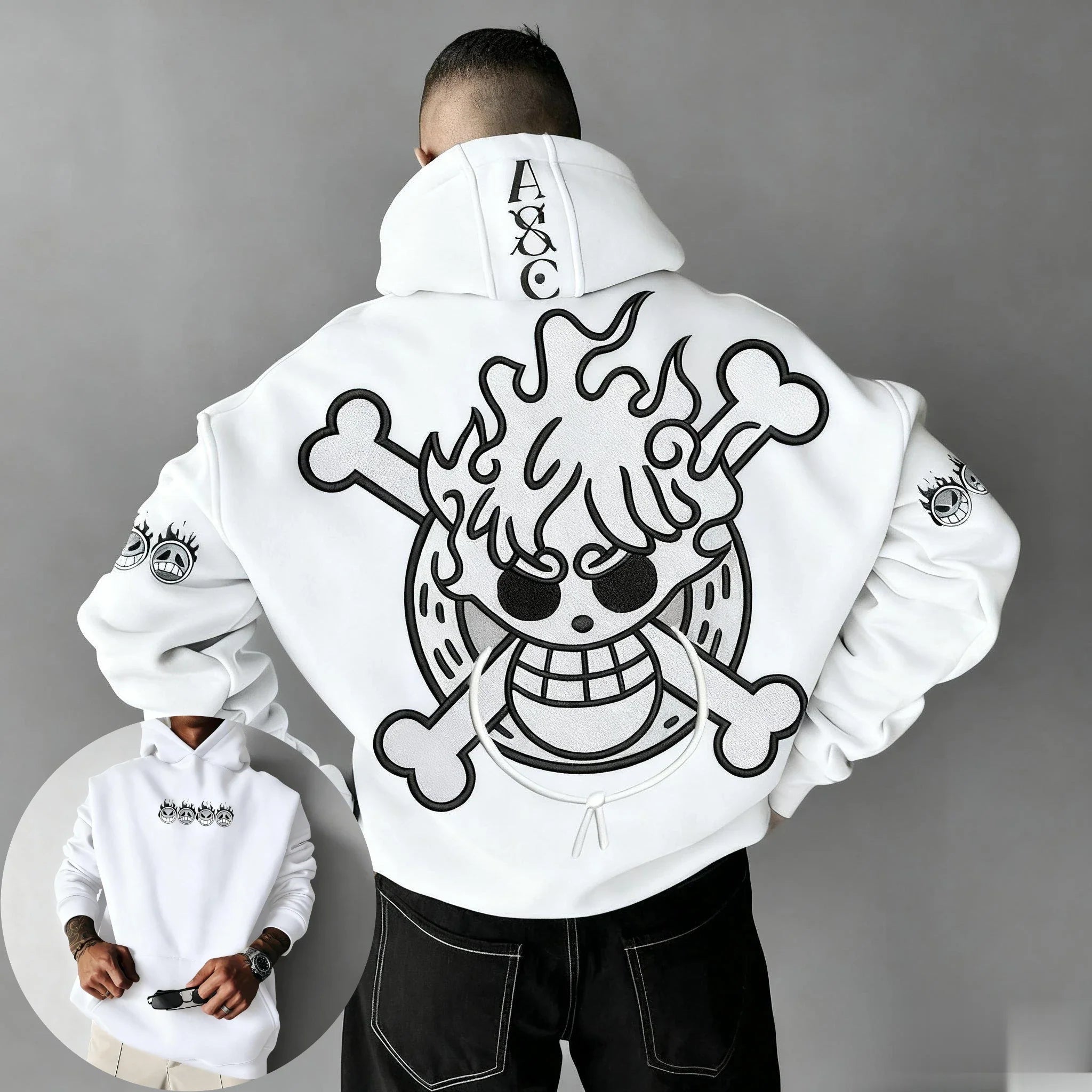 Oversized One Piece Anime Hoodie Men Women Pullover Sweatshirt Cartoon Graphic Print Streetwear Casual Autumn Winter Y2k Clothes