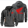 Men's Hoodies Motorcycle Jackets Wings Logo Printed Sweatshirt Pullover Trendy Motorcycle Jackets for Autumn and Winter