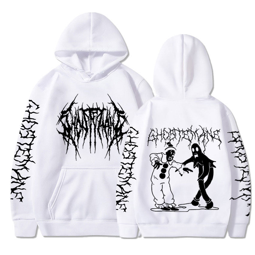 Ghostemane Double Sided Print Hoodie Men's Fashion Hip Hop Metal Rock Hoodies Gothic Oversized Sweatshirt Tracksuit Streetwear