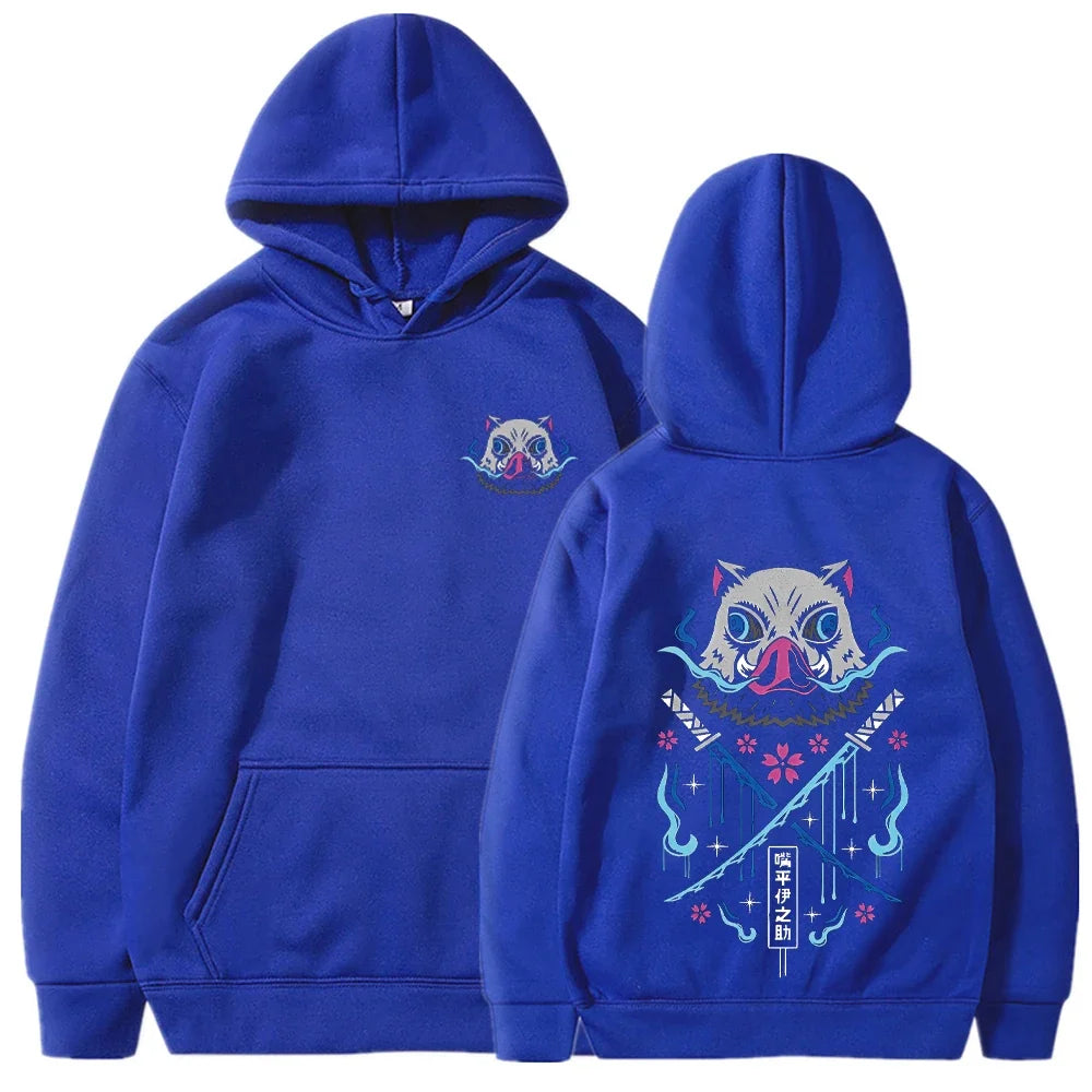 Anime Hoodies Men Women Kimetsu no Yaiba Kawaii Manga Sweatshirts Gothic Harajuku Hooded Pullover Casual Streetwear