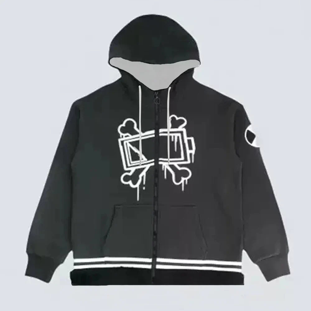 Game Murder Drones Cosplay Zipper Hoodies Winter Long Sleeve Male Hooded Sweatshirt Unisex Streetwear Men Women Zip Up Sudaderas
