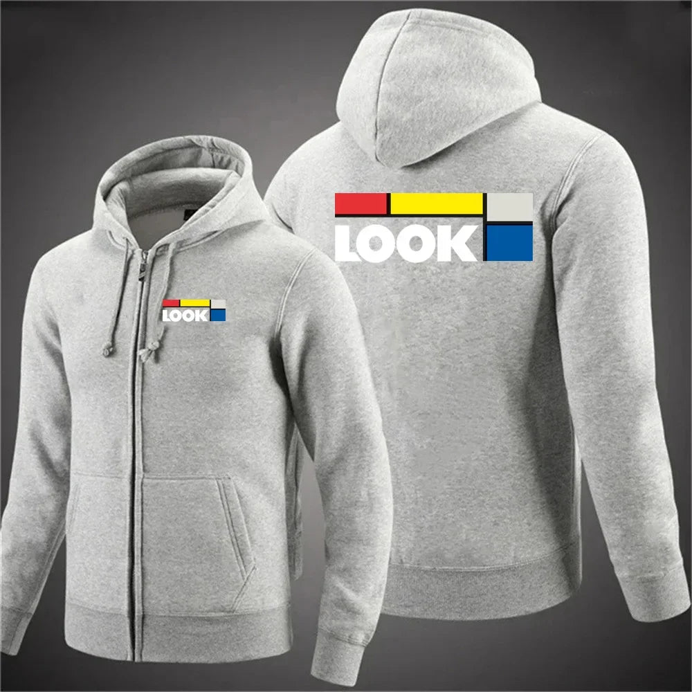 autumn Bicycle Men's woman hoodies New Long Sleeve Printed Zipper Hooded Long Sleeve Jacket Casual Sportswear Hoodie Pullover