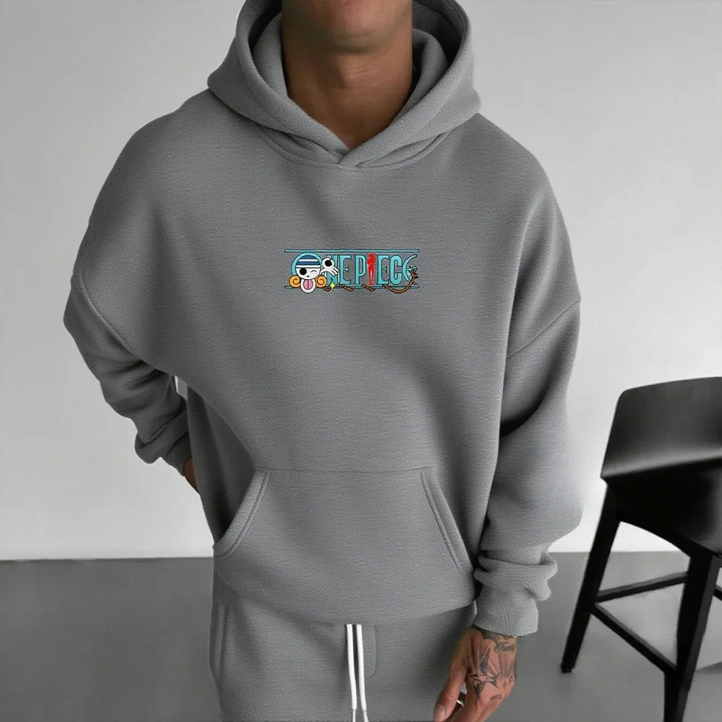 Unisex Oversized One Piece Hooded Sweatshirt Men Women Skull Print Streetwear Casual Pullover Sweater Fashion Spring Autumn New