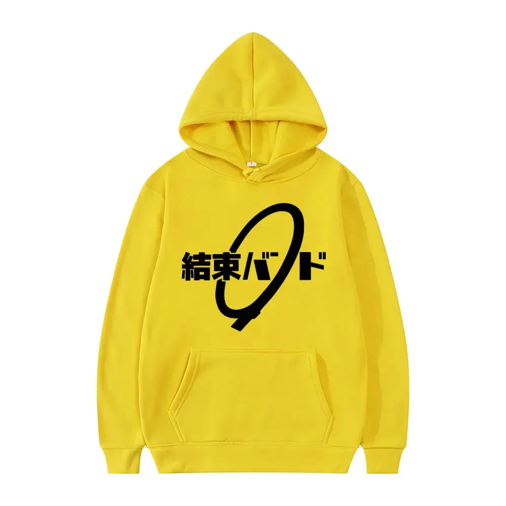 Hoodie Kessoku Band Logo Couples Hoodies Goto Hitori Ijichi Nijika Cospaly Oversized Long Sleeve Male