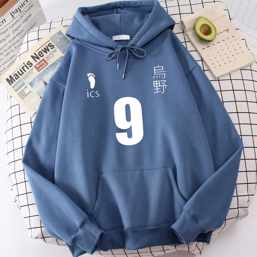 Haikyuu Anime Print Hooded Mens Autumn Casual Hoodies Loose Warm Hoodie Hip Hop High Quality Unisex Tracksuit