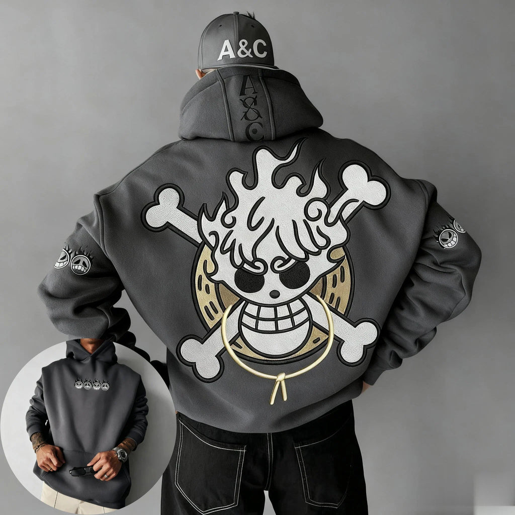 Oversized One Piece Anime Hoodie Men Women Pullover Sweatshirt Cartoon Graphic Print Streetwear Casual Autumn Winter Y2k Clothes