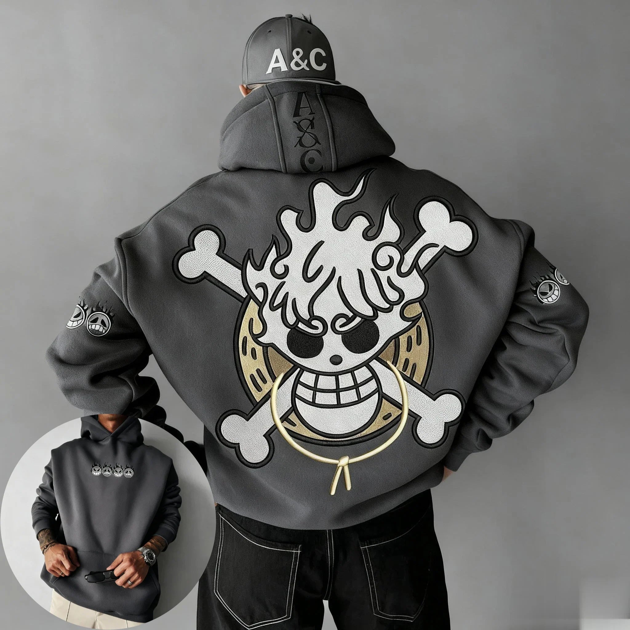Oversized One Piece Anime Hoodie Men Women Pullover Sweatshirt Cartoon Graphic Print Streetwear Casual Autumn Winter Y2k Clothes