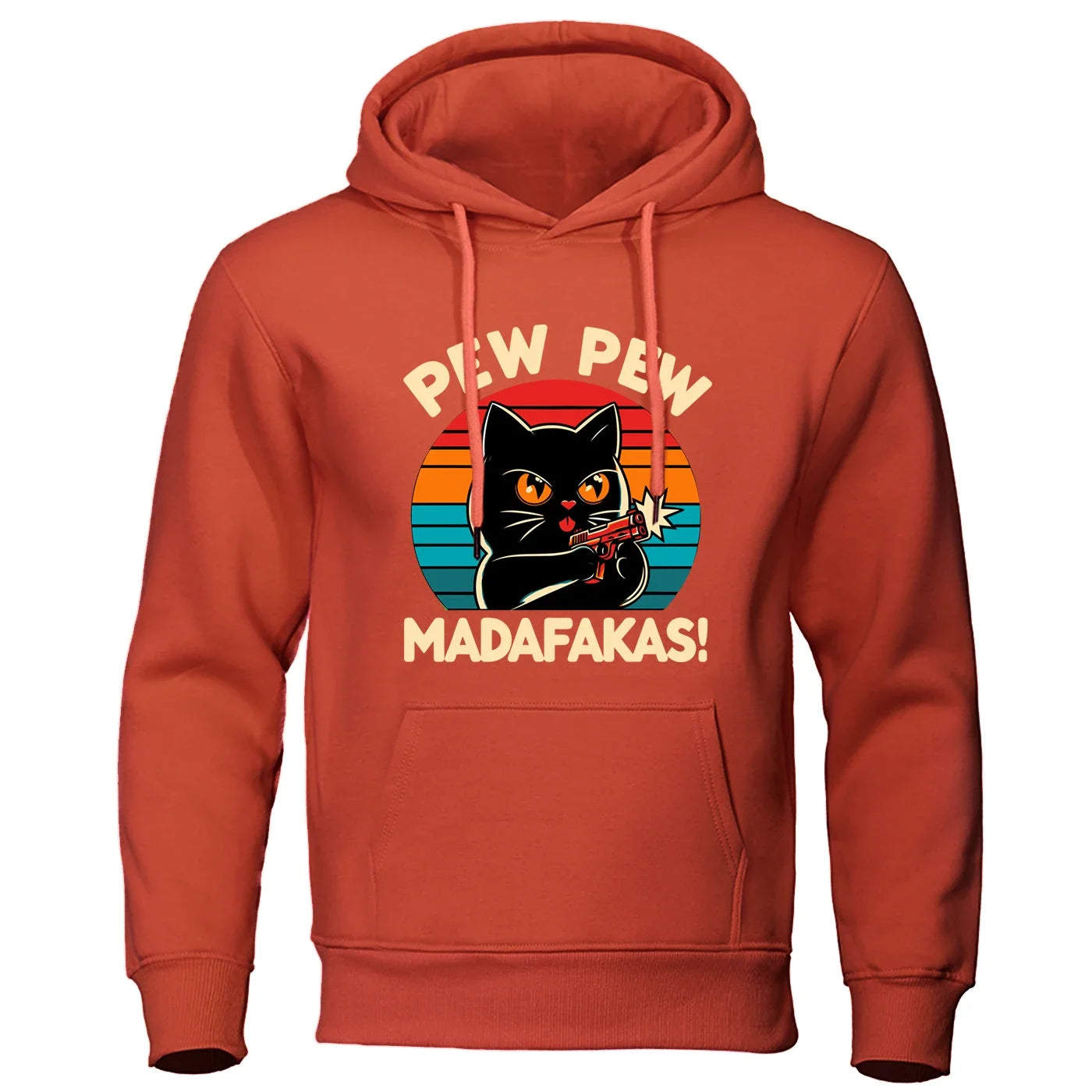 Pew Pew Madafakas Print Hoodie Man Hip Hop Street Casual Hooded Cartoons fur-liner Men Hoodies Harajuku S-XXL Pullover Clothing