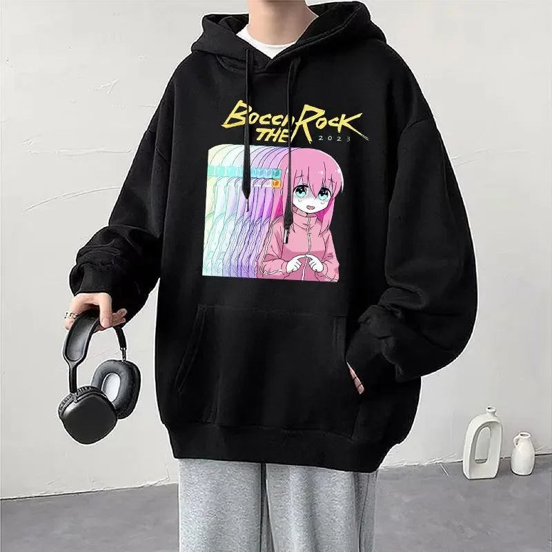 Hoodie Kessoku Band Logo Couples Hoodies Goto Hitori Ijichi Nijika Cospaly Oversized Long Sleeve Male