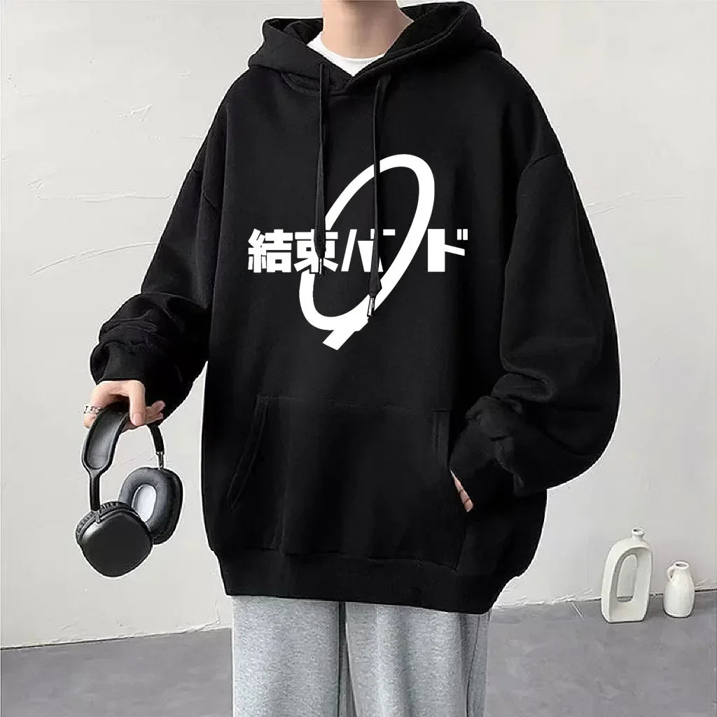 Hoodie Kessoku Band Logo Couples Hoodies Goto Hitori Ijichi Nijika Cospaly Oversized Long Sleeve Male
