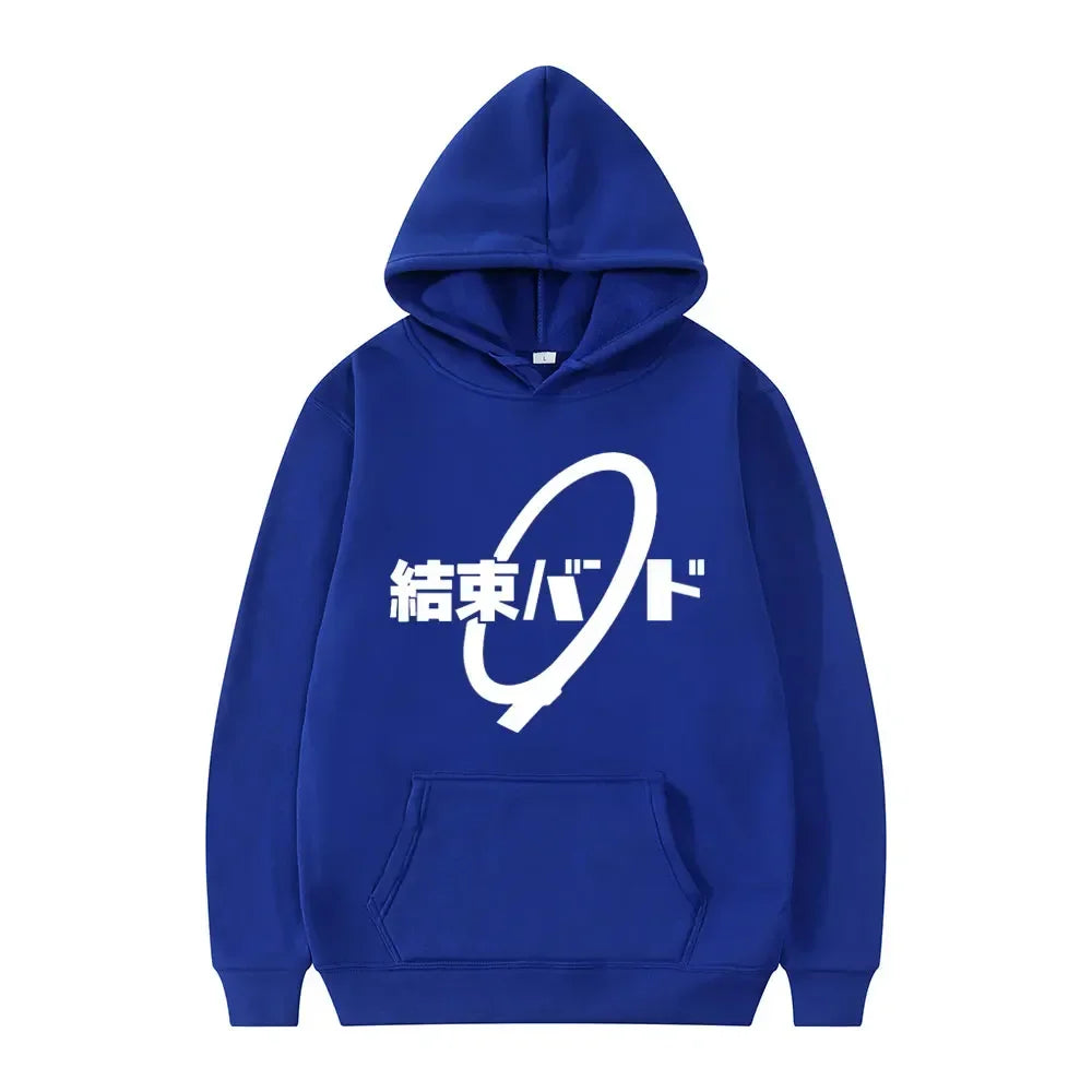 Hoodie Kessoku Band Logo Couples Hoodies Goto Hitori Ijichi Nijika Cospaly Oversized Long Sleeve Male