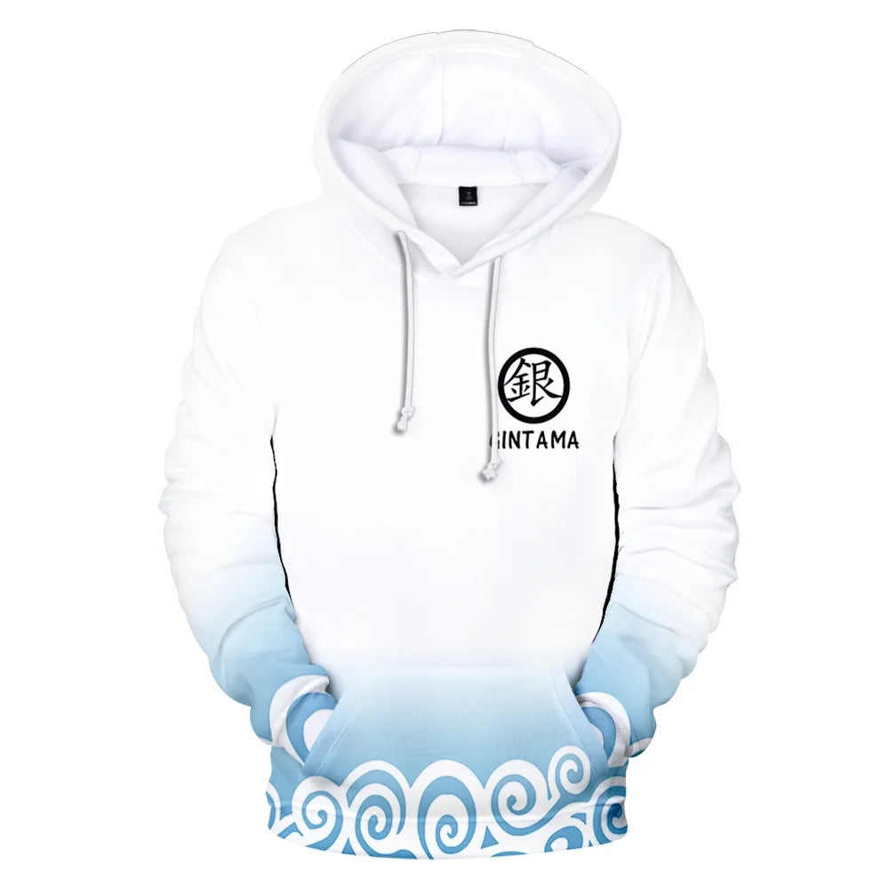 New Anime GINTAMA Sakata Gintoki Hoodie Autumn Winter Thick Hoodies Silver Soul Hooded Jacket Men/Women Leisure Sweatshirt Coat