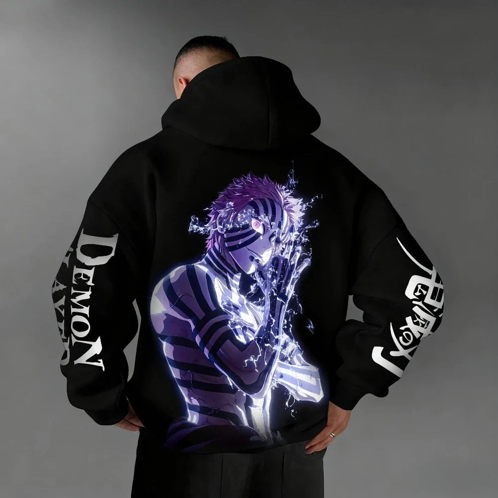 Demon Slayer Anime New Original Hoodie 2025 Autumn and Winter Men's and Women's Street Casual Loose American Hip Hop Sweater Top