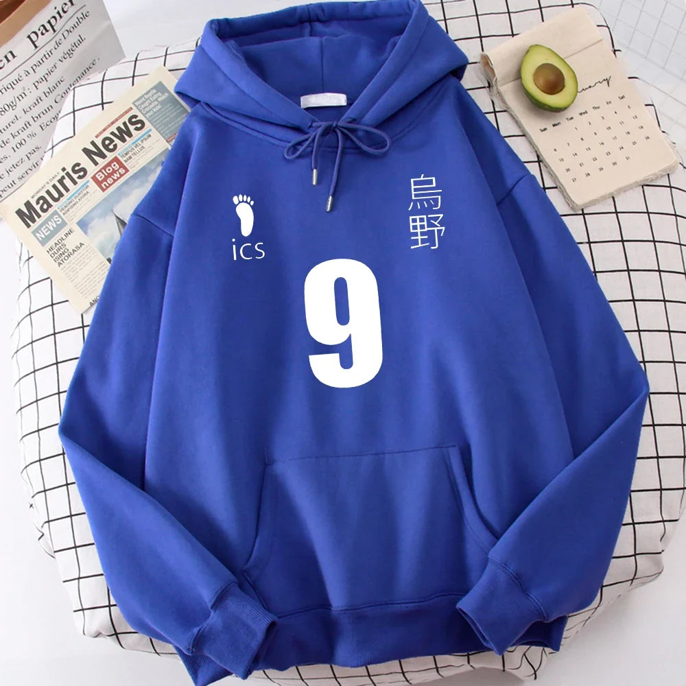Haikyuu Anime Print Hooded Mens Autumn Casual Hoodies Loose Warm Hoodie Hip Hop High Quality Unisex Tracksuit