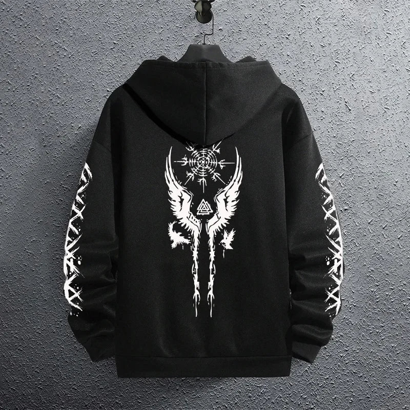 Black Sweatshirts Autumn Winter Male Daily Casual Sporty Jogging Hoodie Men's Outwear Fashion Pullover