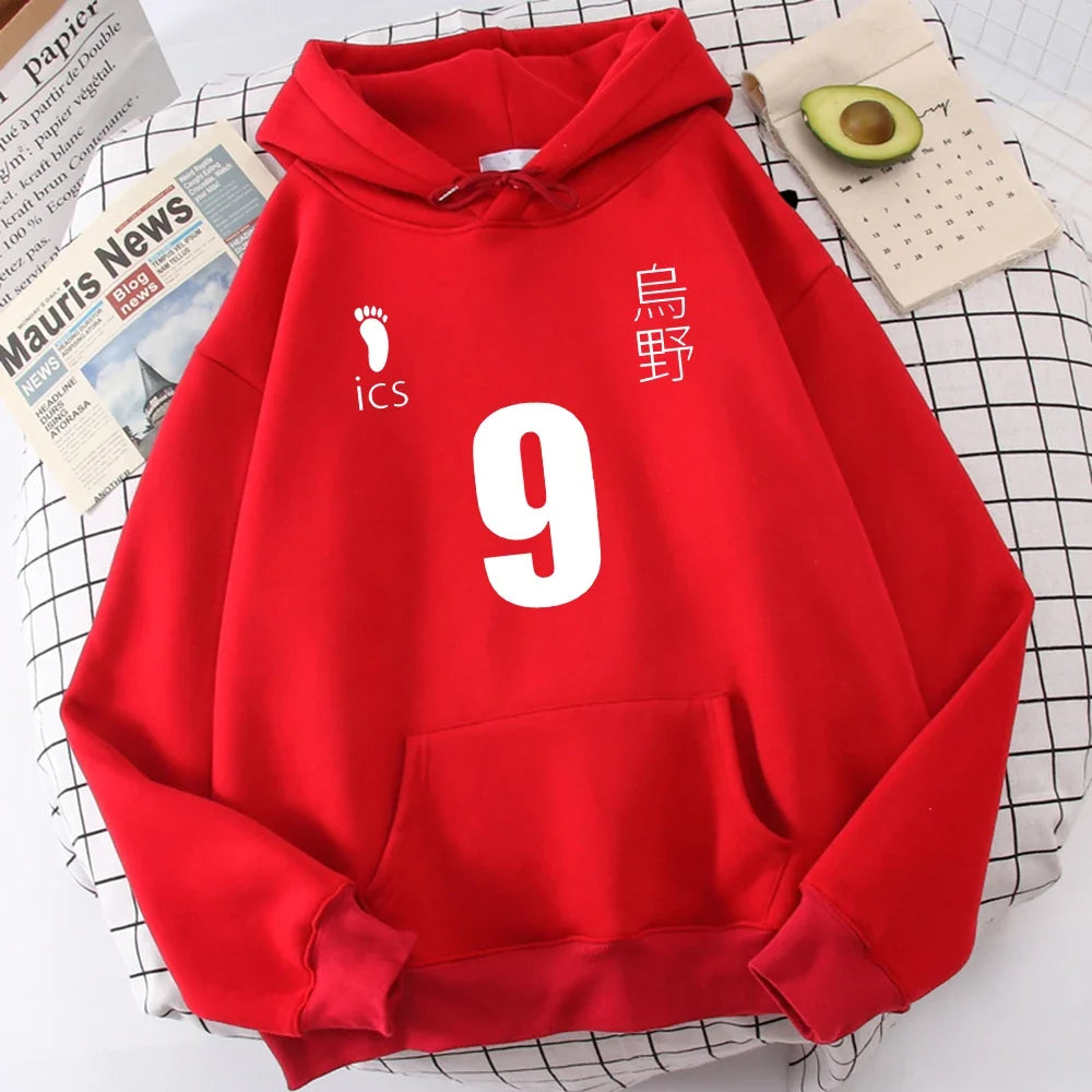Haikyuu Anime Print Hooded Mens Autumn Casual Hoodies Loose Warm Hoodie Hip Hop High Quality Unisex Tracksuit
