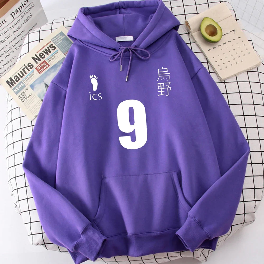Haikyuu Anime Print Hooded Mens Autumn Casual Hoodies Loose Warm Hoodie Hip Hop High Quality Unisex Tracksuit