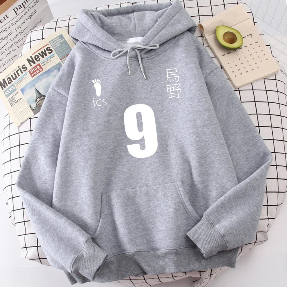Haikyuu Anime Print Hooded Mens Autumn Casual Hoodies Loose Warm Hoodie Hip Hop High Quality Unisex Tracksuit
