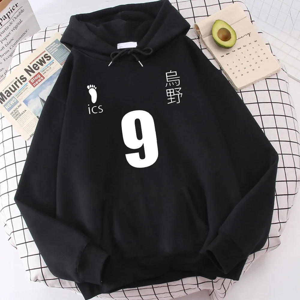 Haikyuu Anime Print Hooded Mens Autumn Casual Hoodies Loose Warm Hoodie Hip Hop High Quality Unisex Tracksuit