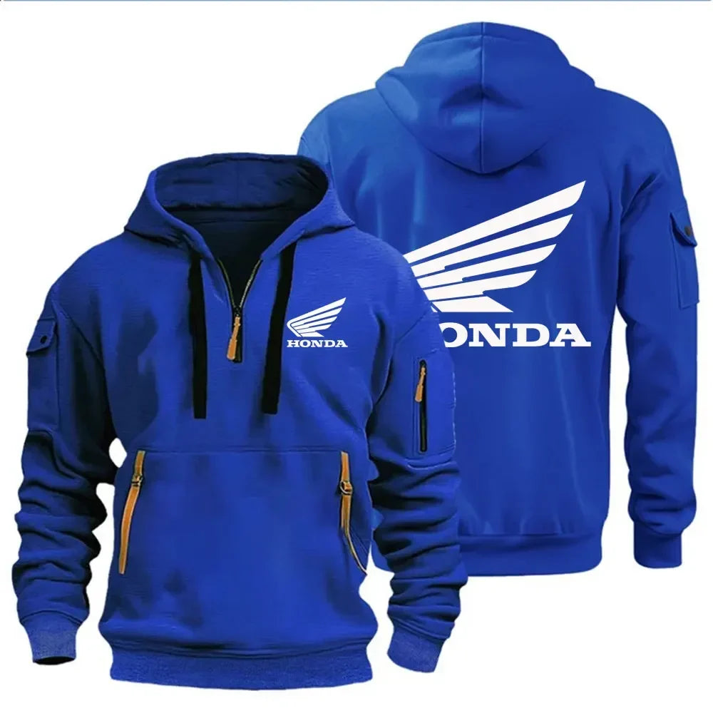 Men's Hoodies Motorcycle Jackets Wings Logo Printed Sweatshirt Pullover Trendy Motorcycle Jackets for Autumn and Winter