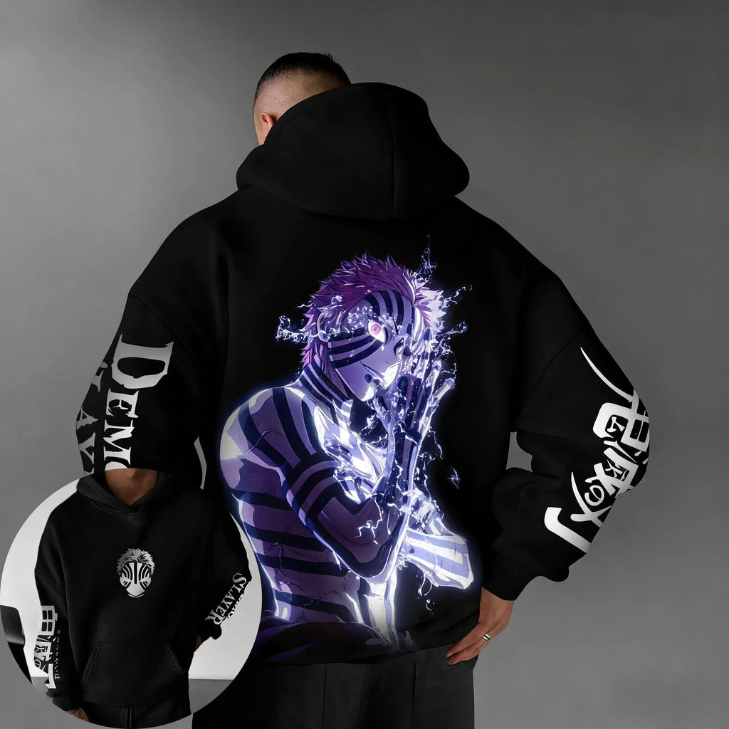 Demon Slayer Anime New Original Hoodie 2025 Autumn and Winter Men's and Women's Street Casual Loose American Hip Hop Sweater Top