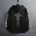 Black Sweatshirts Autumn Winter Male Daily Casual Sporty Jogging Hoodie Men's Outwear Fashion Pullover