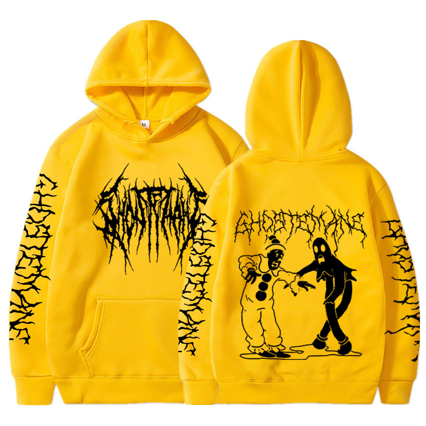 Ghostemane Double Sided Print Hoodie Men's Fashion Hip Hop Metal Rock Hoodies Gothic Oversized Sweatshirt Tracksuit Streetwear