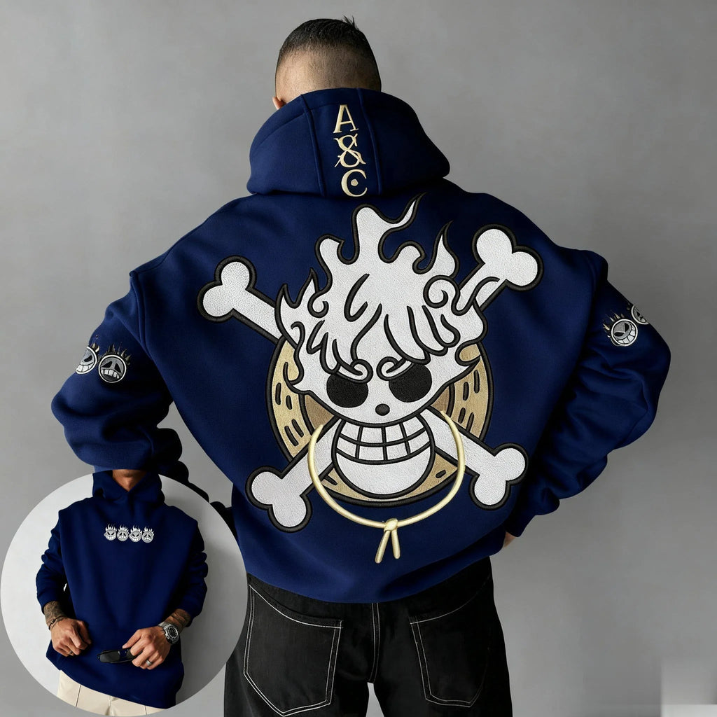 Oversized One Piece Anime Hoodie Men Women Pullover Sweatshirt Cartoon Graphic Print Streetwear Casual Autumn Winter Y2k Clothes