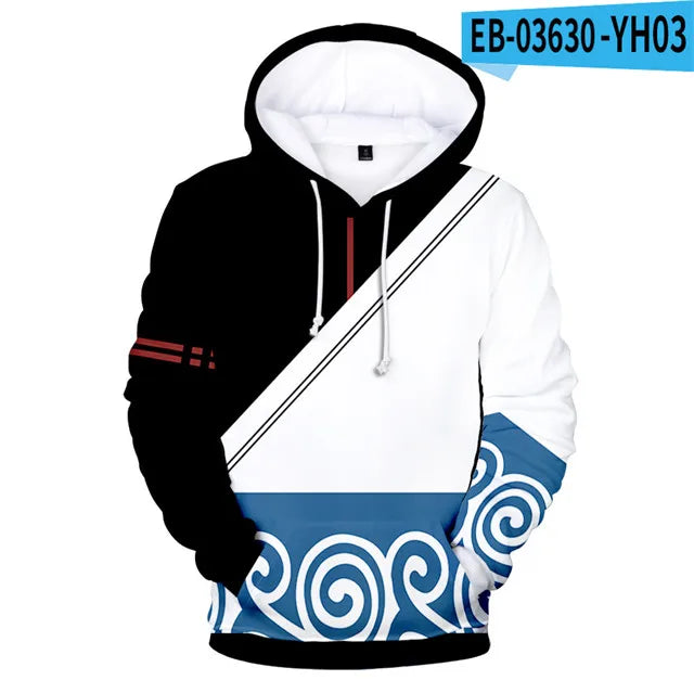 New Anime GINTAMA Sakata Gintoki Hoodie Autumn Winter Thick Hoodies Silver Soul Hooded Jacket Men/Women Leisure Sweatshirt Coat
