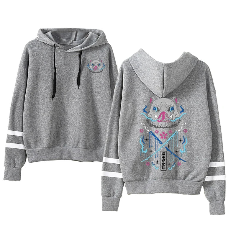 Anime Hoodies Men Women Kimetsu no Yaiba Kawaii Manga Sweatshirts Gothic Harajuku Hooded Pullover Casual Streetwear