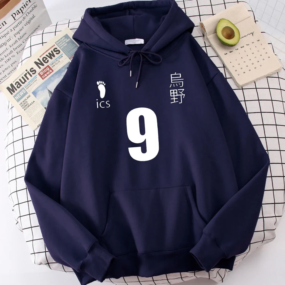 Haikyuu Anime Print Hooded Mens Autumn Casual Hoodies Loose Warm Hoodie Hip Hop High Quality Unisex Tracksuit