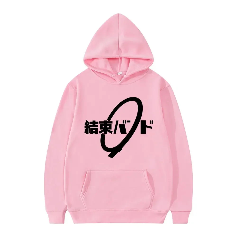 Hoodie Kessoku Band Logo Couples Hoodies Goto Hitori Ijichi Nijika Cospaly Oversized Long Sleeve Male