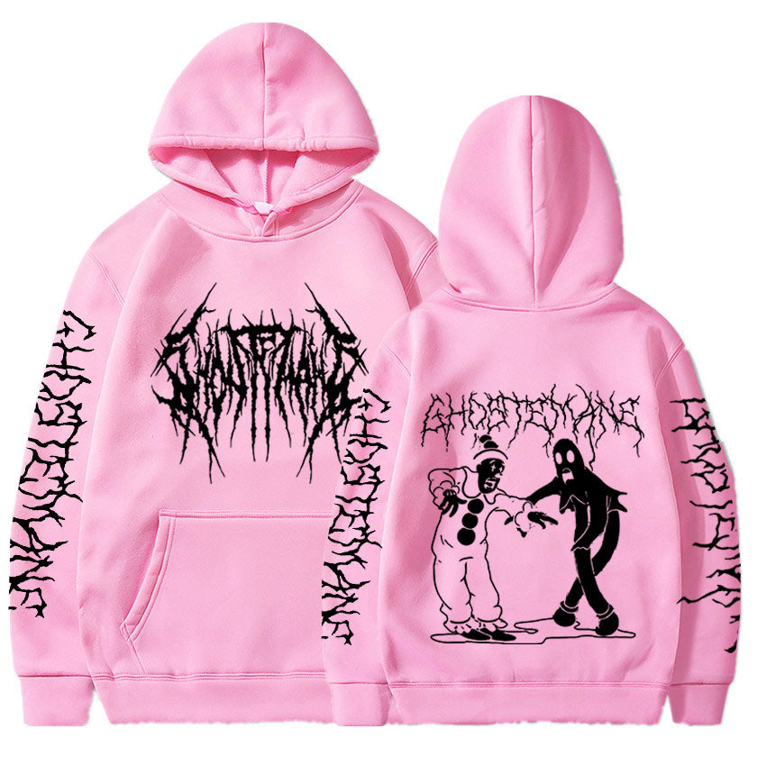 Ghostemane Double Sided Print Hoodie Men's Fashion Hip Hop Metal Rock Hoodies Gothic Oversized Sweatshirt Tracksuit Streetwear