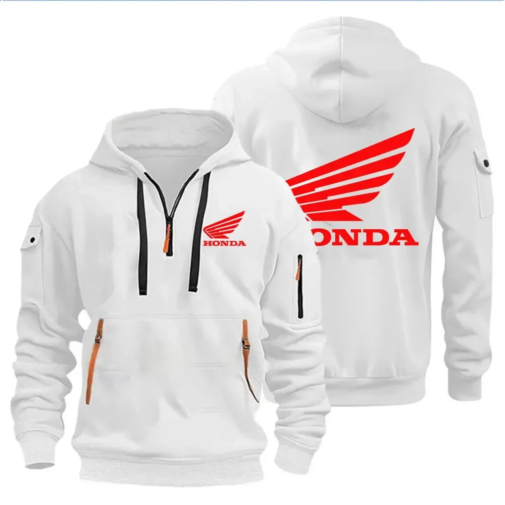 Men's Hoodies Motorcycle Jackets Wings Logo Printed Sweatshirt Pullover Trendy Motorcycle Jackets for Autumn and Winter