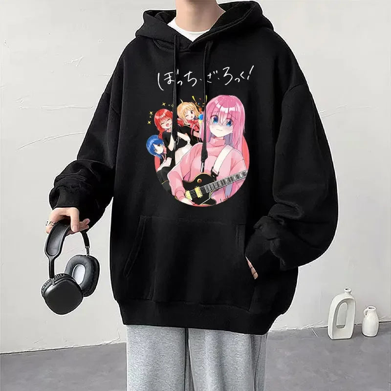 Hoodie Kessoku Band Logo Couples Hoodies Goto Hitori Ijichi Nijika Cospaly Oversized Long Sleeve Male