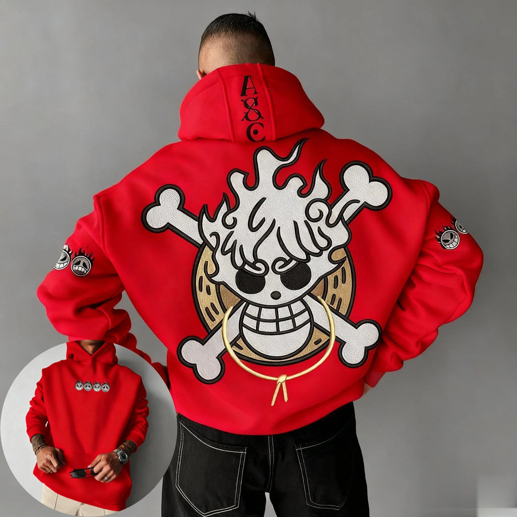 Oversized One Piece Anime Hoodie Men Women Pullover Sweatshirt Cartoon Graphic Print Streetwear Casual Autumn Winter Y2k Clothes