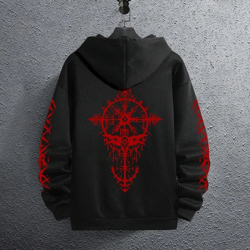 Black Sweatshirts Autumn Winter Male Daily Casual Sporty Jogging Hoodie Men's Outwear Fashion Pullover