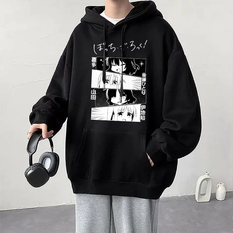 Hoodie Kessoku Band Logo Couples Hoodies Goto Hitori Ijichi Nijika Cospaly Oversized Long Sleeve Male