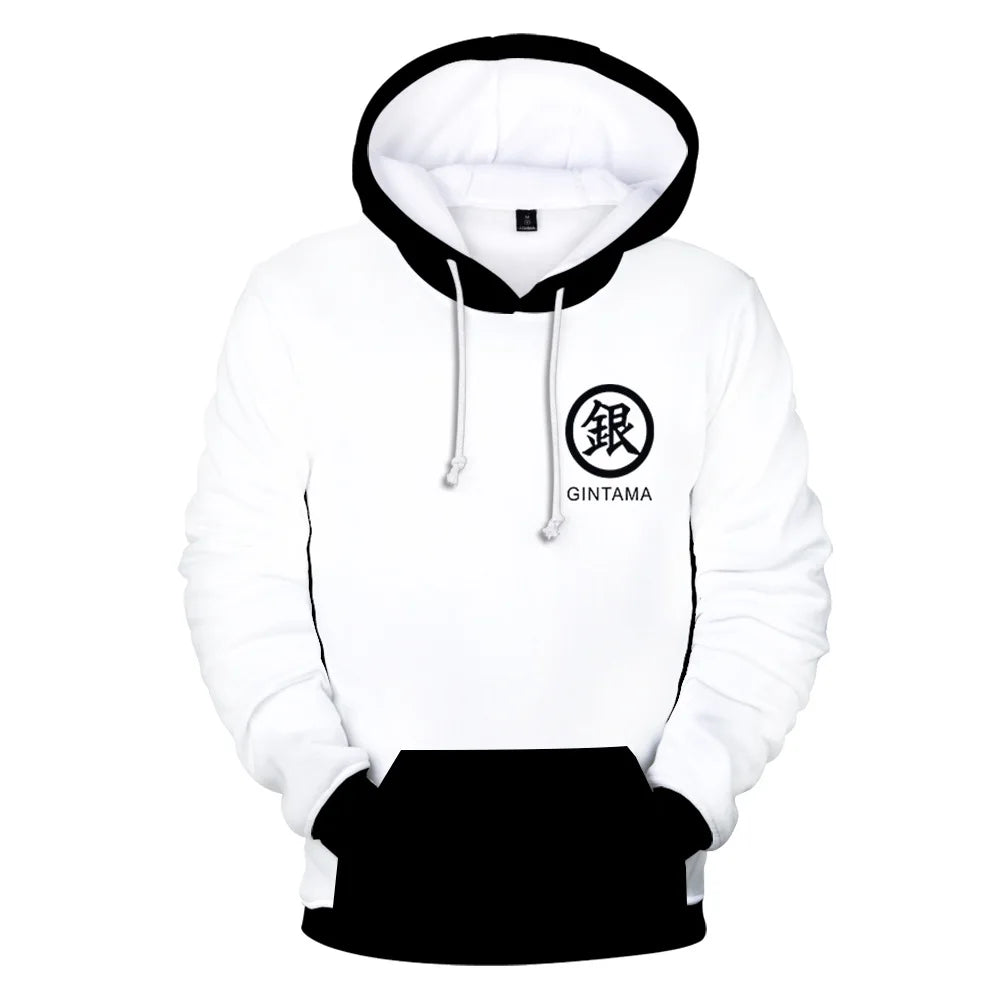 New Anime GINTAMA Sakata Gintoki Hoodie Autumn Winter Thick Hoodies Silver Soul Hooded Jacket Men/Women Leisure Sweatshirt Coat
