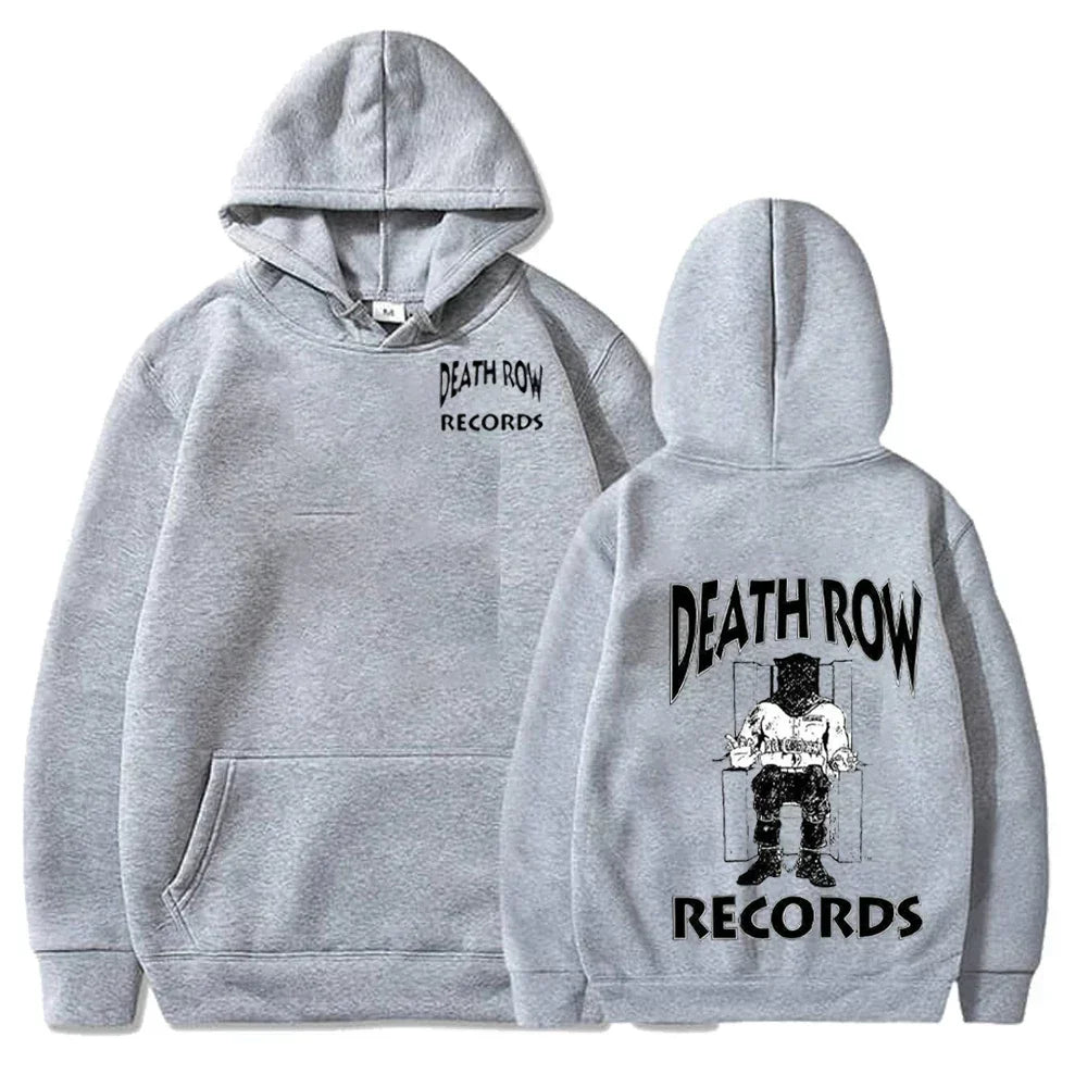 Death Row Records Hoodies Spring Autumn Fleece Hoodie Pullover Fashion Men Women Loose Hooded Sweatshirts Hip Hop Streetwear Top