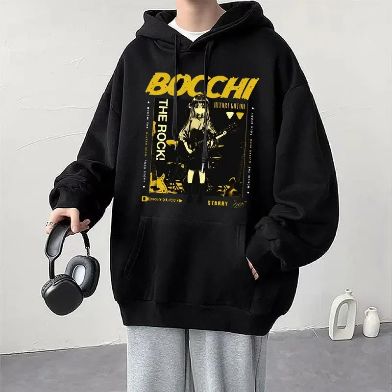 Hoodie Kessoku Band Logo Couples Hoodies Goto Hitori Ijichi Nijika Cospaly Oversized Long Sleeve Male