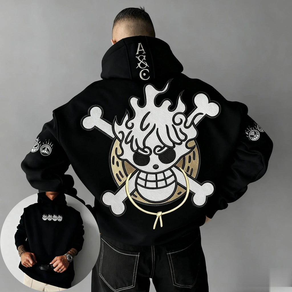 Oversized One Piece Anime Hoodie Men Women Pullover Sweatshirt Cartoon Graphic Print Streetwear Casual Autumn Winter Y2k Clothes