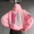 Oversized Casual Attack on Titan Anime Hoodie Men Women Wings Print 2025 Spring Autumn Pullover Sweatshirt Streetwear Fashion