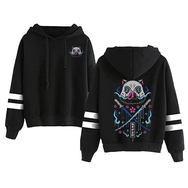 Anime Hoodies Men Women Kimetsu no Yaiba Kawaii Manga Sweatshirts Gothic Harajuku Hooded Pullover Casual Streetwear
