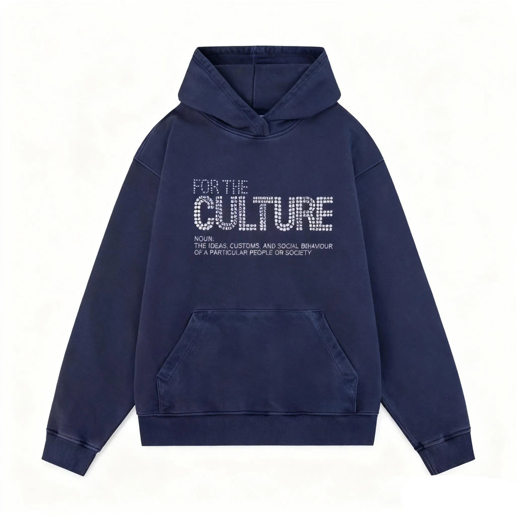 Retro Fashion Hoodies Autumn Winter New Loose American Personalized Clothing Trend Letter Rhinestones Trendy Streetwear