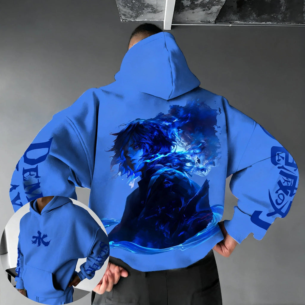 Demon Slayer Anime New Original Hoodie 2025 Autumn and Winter Men's and Women's Street Casual Loose American Hip Hop Sweater Top