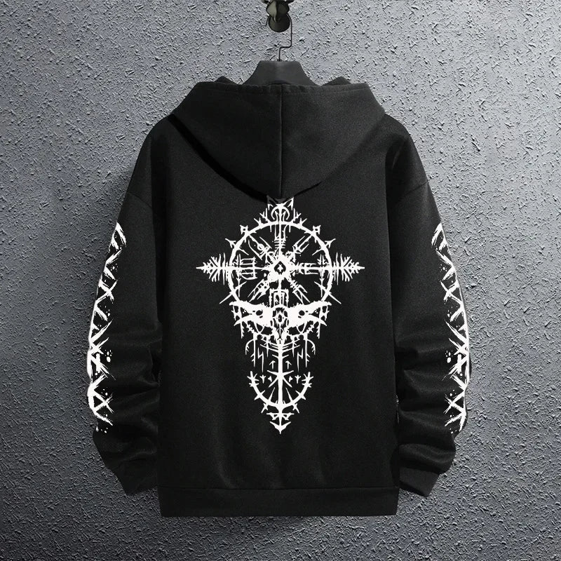 Black Sweatshirts Autumn Winter Male Daily Casual Sporty Jogging Hoodie Men's Outwear Fashion Pullover