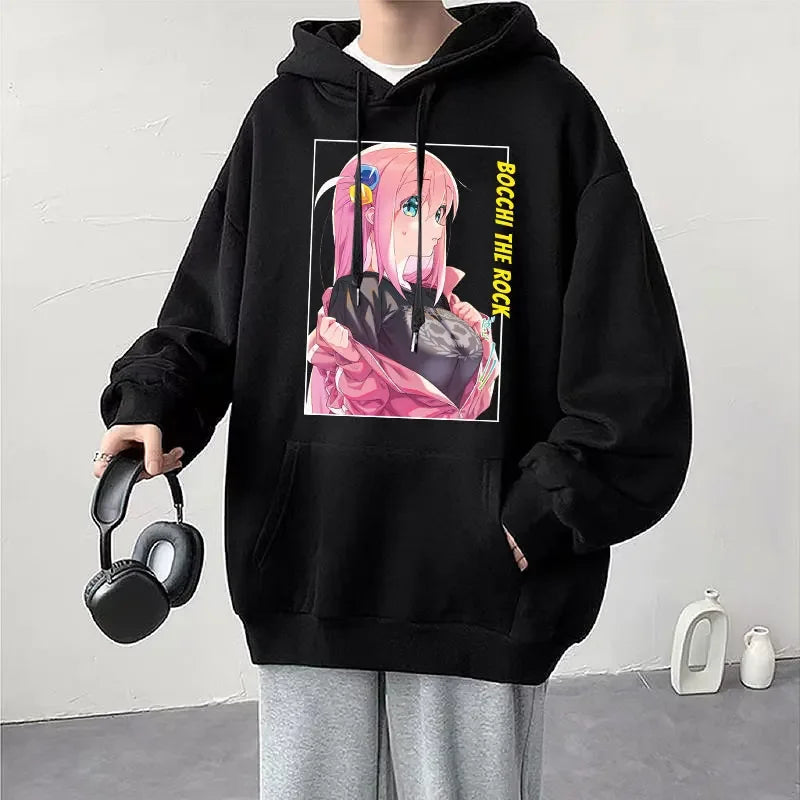 Hoodie Kessoku Band Logo Couples Hoodies Goto Hitori Ijichi Nijika Cospaly Oversized Long Sleeve Male
